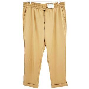 NWT Stylus Women's Pull-on Mid-Rise Elastic/Drawstring Ice Coffee Slim Pants XXL